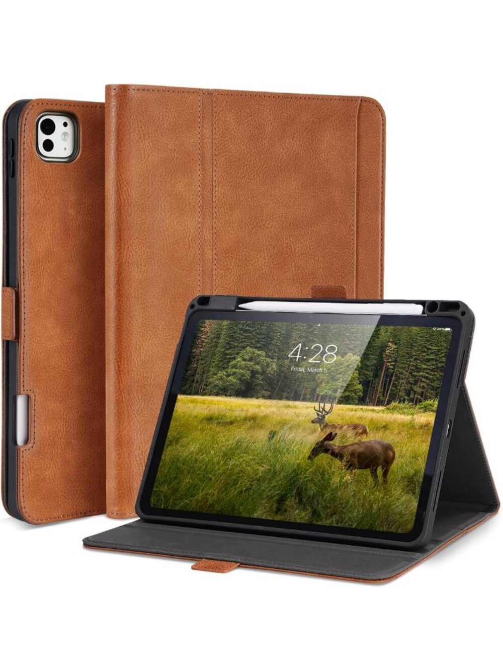 Stylish Brown Case for 13" iPad Pro M5/M4 (2025/2024) - Durable, Slim